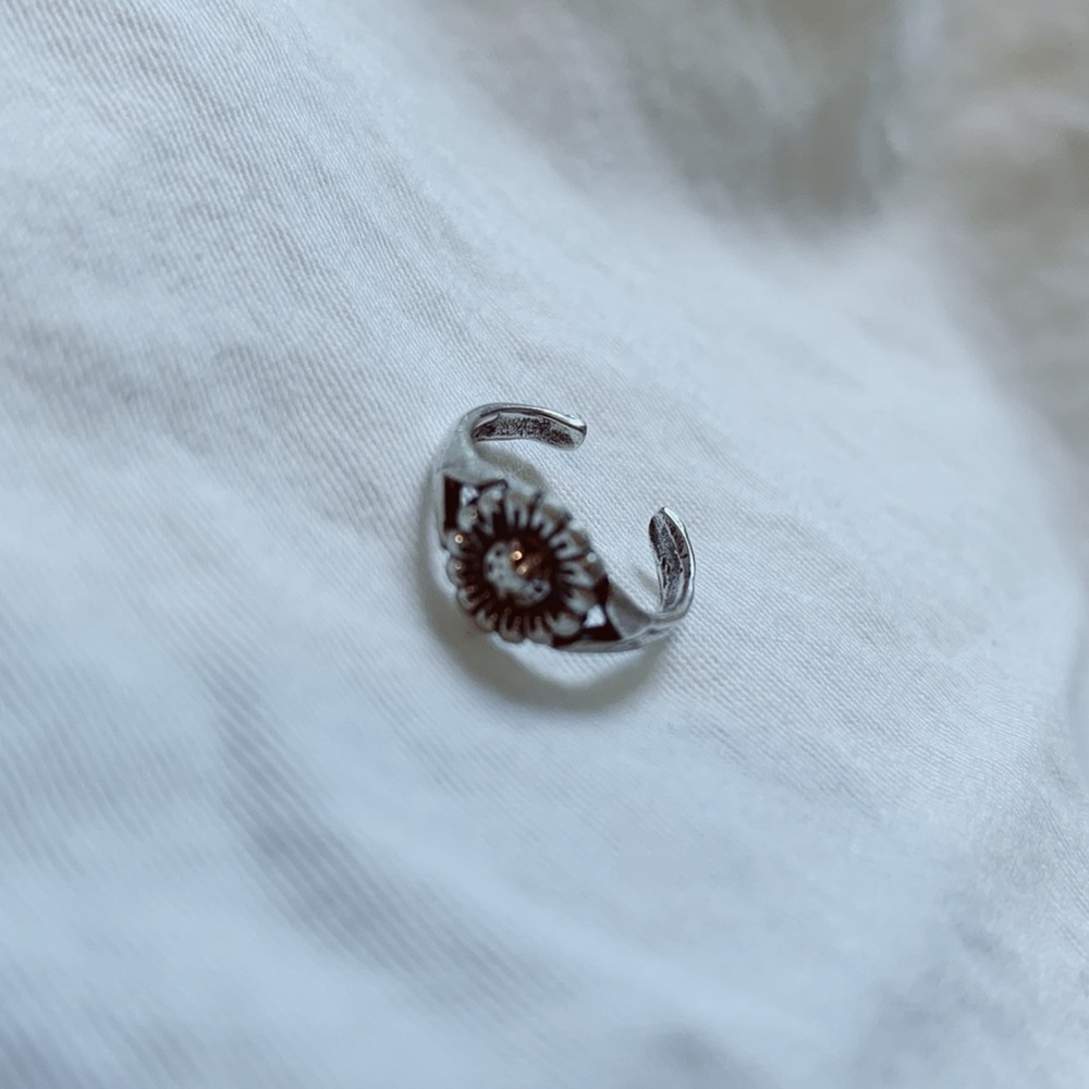 Sunflower Vintage Toe Ring Silver 925